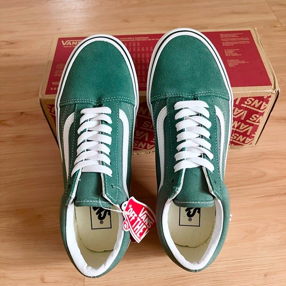 VANS Old Skool Shoes Theory Duck Green Women Size 8.0 US - Picture 8 of 11